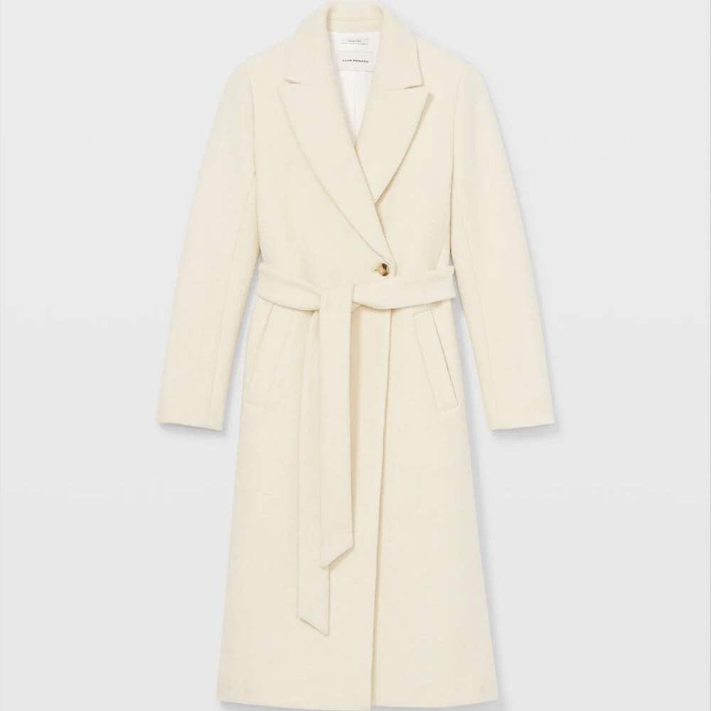 Slim Belted Coat - New With Tags - NEVER WORN - White - Picture 5 of 5